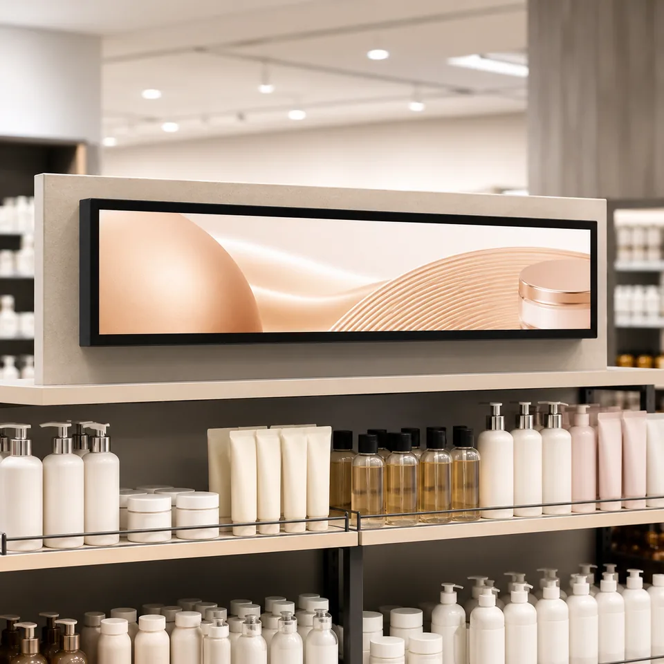 Commercial digital signage display in a professional environment